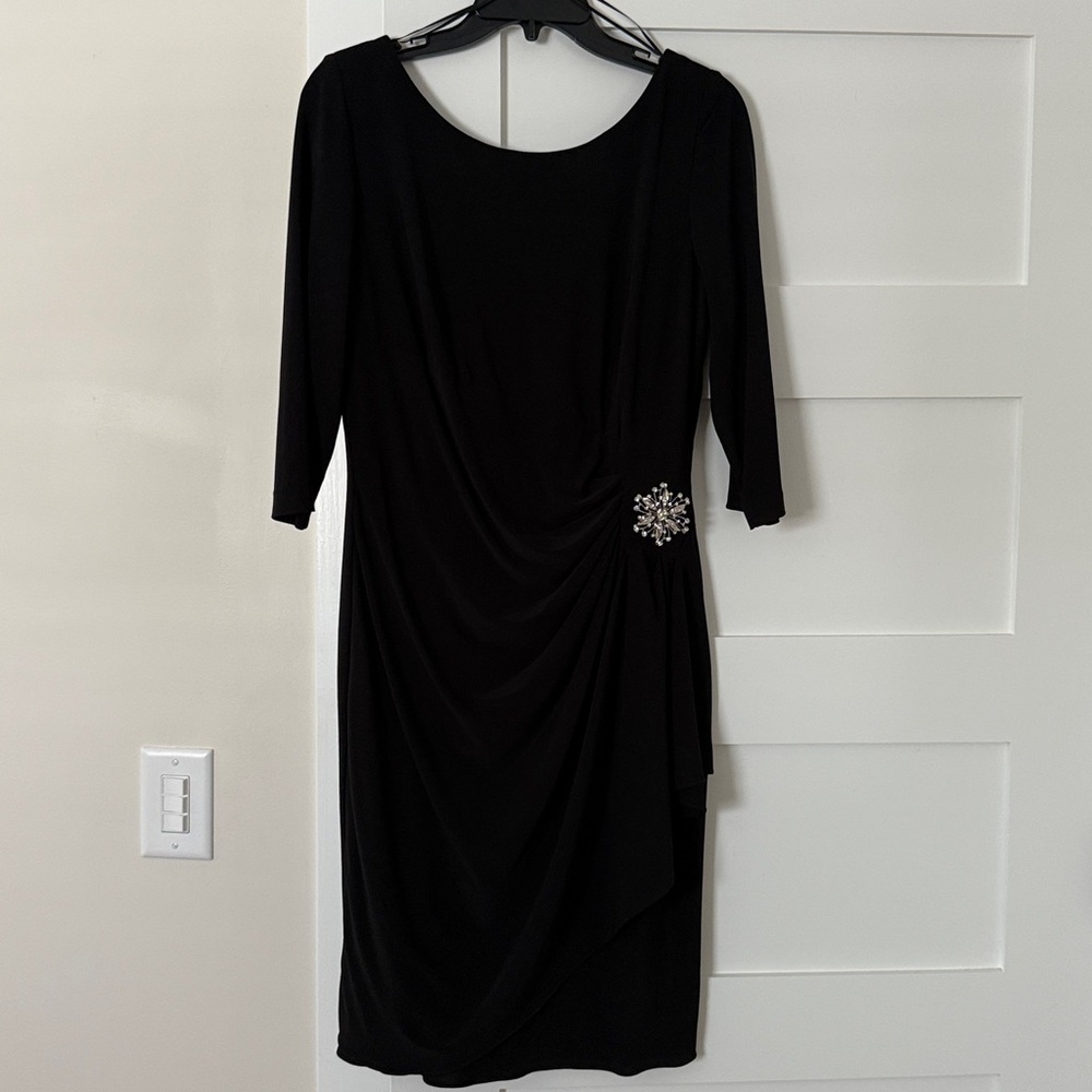Elegant Alex Evenings little Black Dress with Embellishment